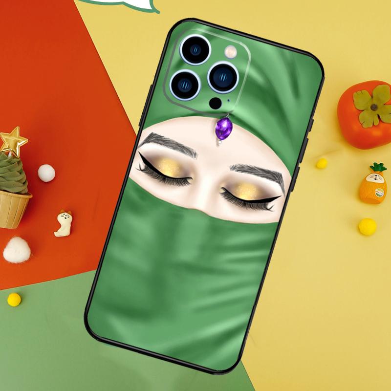 

Muslim Islamic Arabic Hijab Girl Phone Case For iPhone 17 Pro Max 16 14 13 12 11 15 Pro Max Plus 12 13 Mini 16e 17 Air Cover iPhone 17 Air