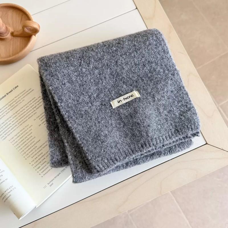 Womens Wool Blend Knit Scarf Thick Warm Long Winter Neck Wrap Students Couples Fashion Accessory
