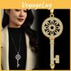 Retro Alloy Necklace With Embedded Gems For Ladies Casual Wear