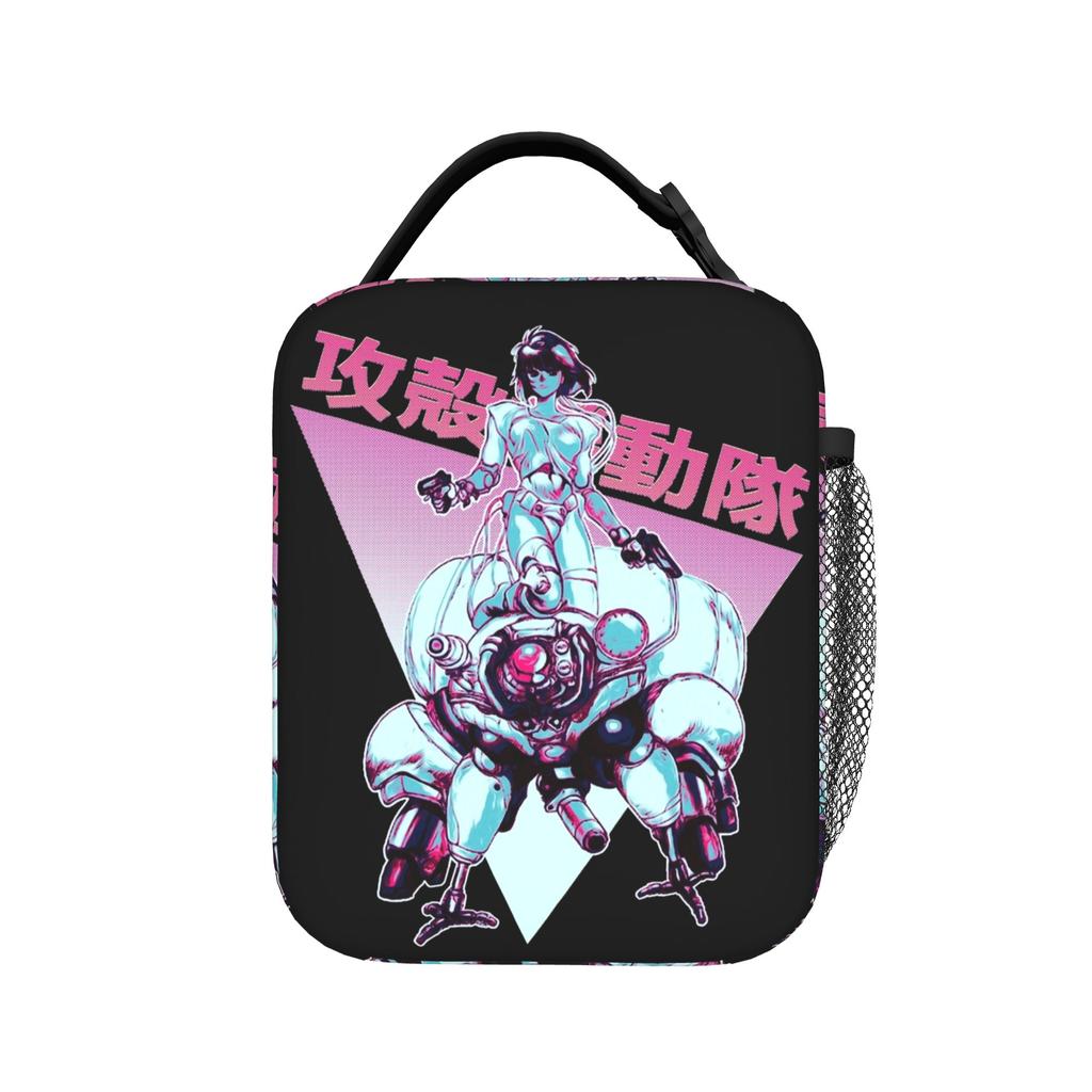 The Glitch In the Ghost Insulated Lunch Bags Large Ghost In The Shell Reusable Cooler Bag Tote Lunch Box  Food Storage Bags