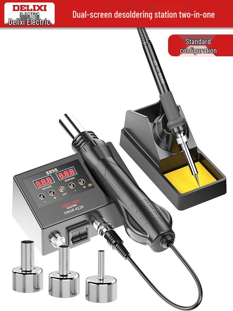 Delixi 306D High-Frequency Adjustable Temperature Soldering Station and Iron.