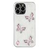 For iPhone 15 Pro Max Case Electroplated Epoxy Metal Decor TPU+Acrylic Phone Cover Precise Cutouts