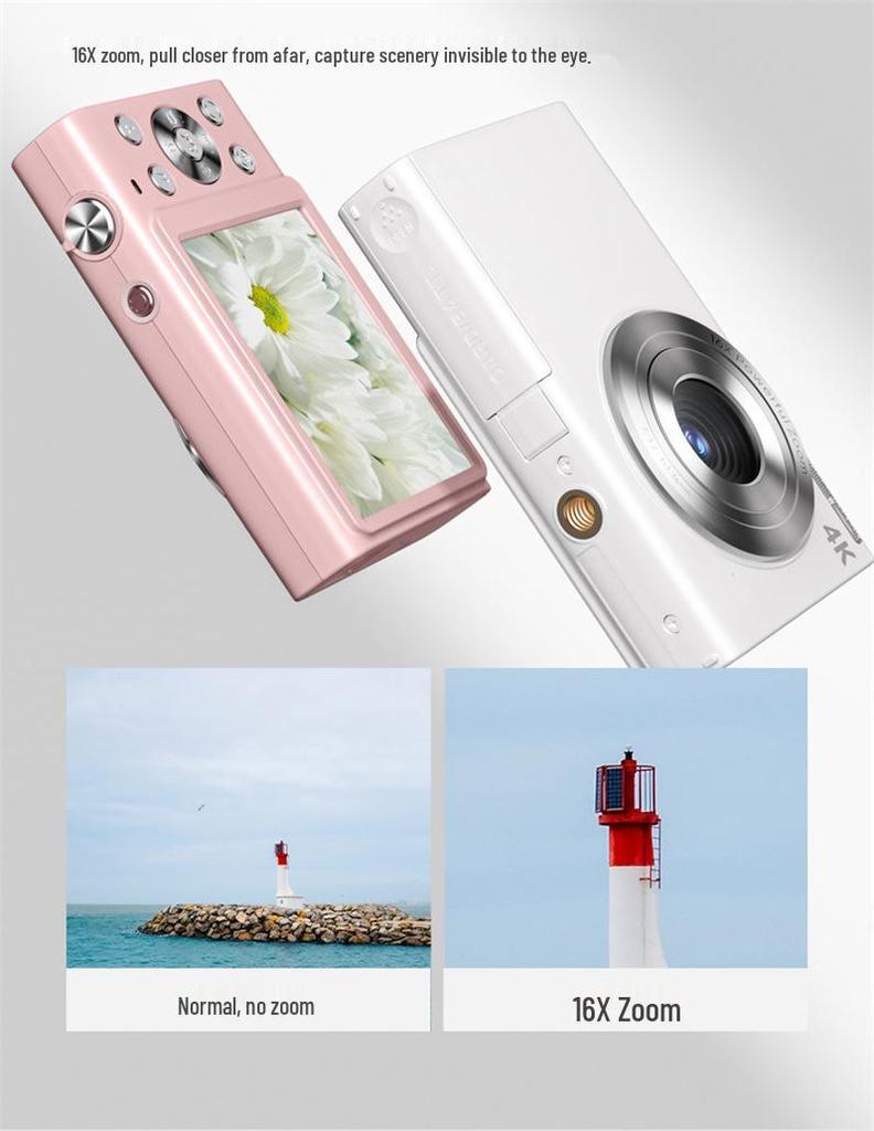 4K HD Digital Kids Camera, Home & Selfie Use, Mini Student Model DC402