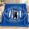 Hertha BSC Decke Flanelldecke Weiche Gemütliche Plüschdecke für Sofa Bett Leichte Heimdekoration Outdoor Camping
