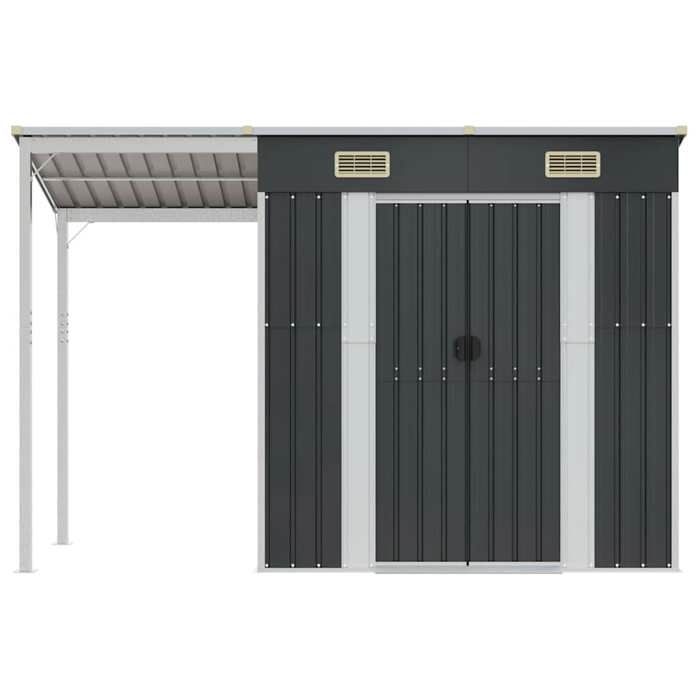 VidaXL Abri de Jardin avec Toit Prolongé, Cabane à Outils avec Poignées, Remise à Outils, Abri de Rangement Terrasse, 364526