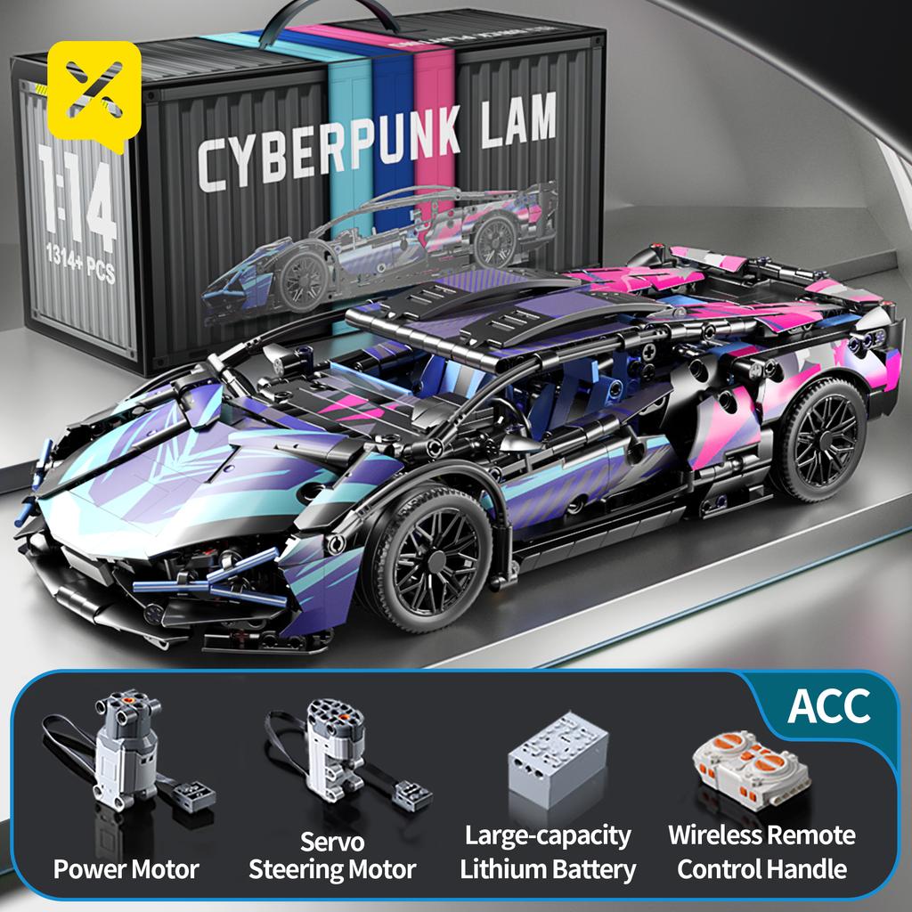 ToylinX 1314PCS Speed Car Building Block Technology Building Model Setting Supercar Brick Puzzle Toy Car For Children And Adults