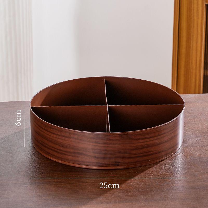 

Многоячейковая коробка для сухофруктов и конфет с текстурой под дерево - Утолщенная, герметичная, влагостойкая, двухъярусная тарелка для хранения