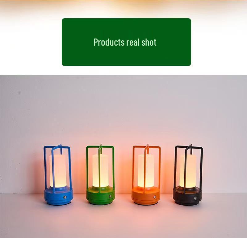 Creative Macaron Color LED Table Lamp: USB Rechargeable, Plug-in, Portable Camping & Cartoon Atmosphere Night Light