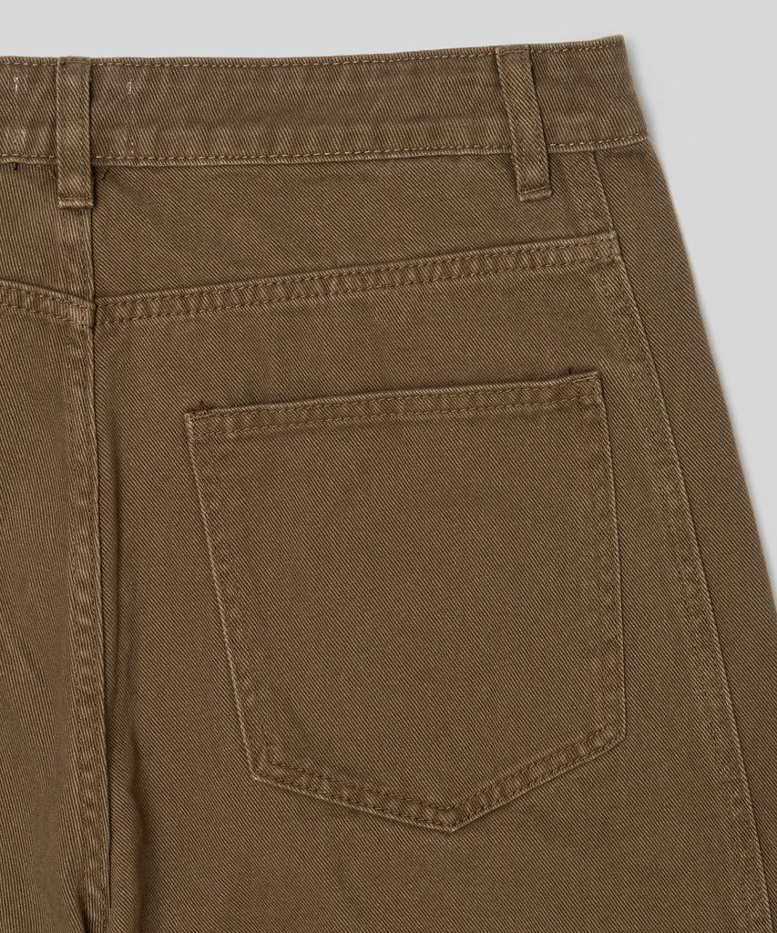 LXT Natural Washed Cotton Wide Straight Pants [Brown]