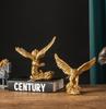 Nordic Resin Golden Eagle Falcon Statue Craft Sculpture Decoration Home Living Room Office Desktop Cabinet Decoration