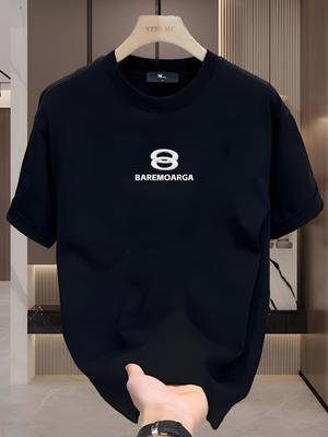 2024 Sommer Unisex und Unisex Kurzarm T-Shirt Unisex 100% Baumwolle Bedrucktes T-Shirt Trendy Marke Casual Fashion Paar T-Shirt