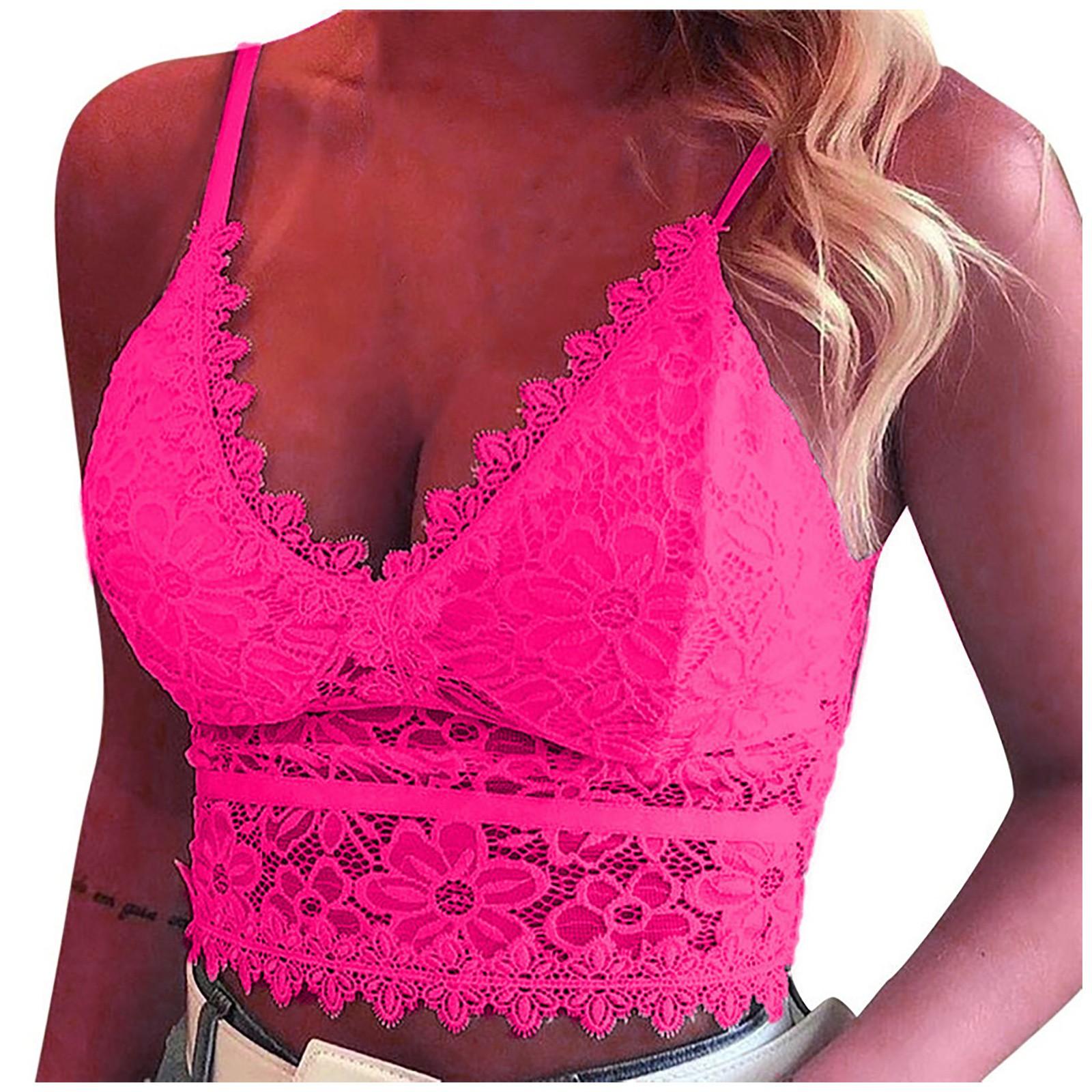 

Lace Wireless Bralette for Women Floral Pattern Stretchy Soft Fabric Adjustable Straps Comfortable Fit Lightweight Design S