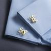 Custom Double-Letter Cufflinks for Men's French Shirts - Groom Wedding Accessory