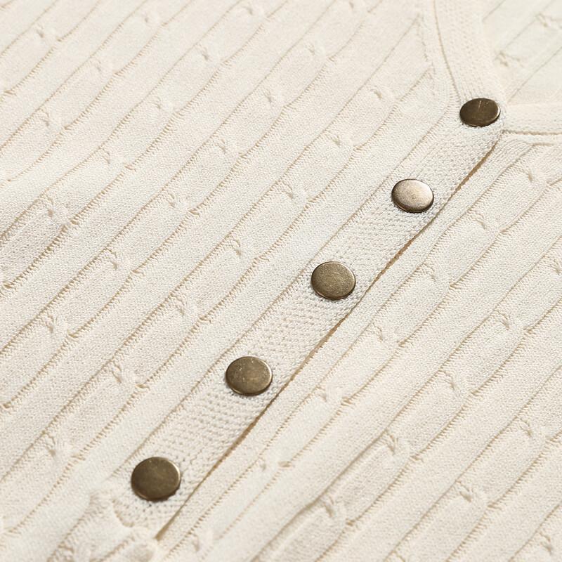 Chic V-Neck Knit Short Sleeve Top