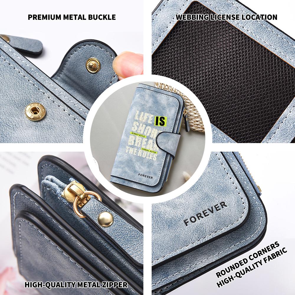 Stylish Letter Printed Long Wallet for Daily Use Casual Portable Multi Slot Card Holder