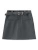 Retro Style Tencel Wool A-Line High Waist Skirt - Women's Autumn Collection