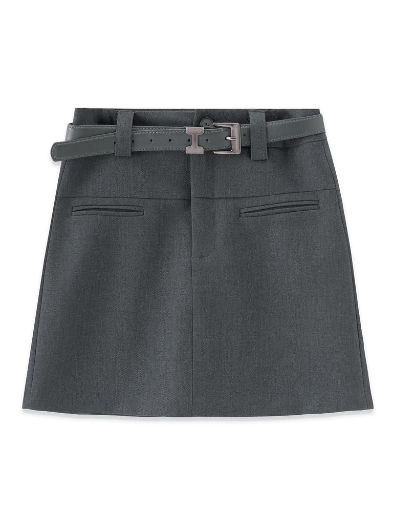 Retro Style Tencel Wool A-Line High Waist Skirt - Women's Autumn Collection