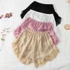 Plus Size Sea Island Silk Safety Shorts - Breathable, Anti-Exposure, Silky Lace Underwear for Young Girls