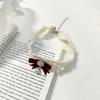 Bohemian Snowflake Pearl Necklace Bowknot Pendant Clavicle Chain Christmas Bows Collarbone Chain for Women Girls