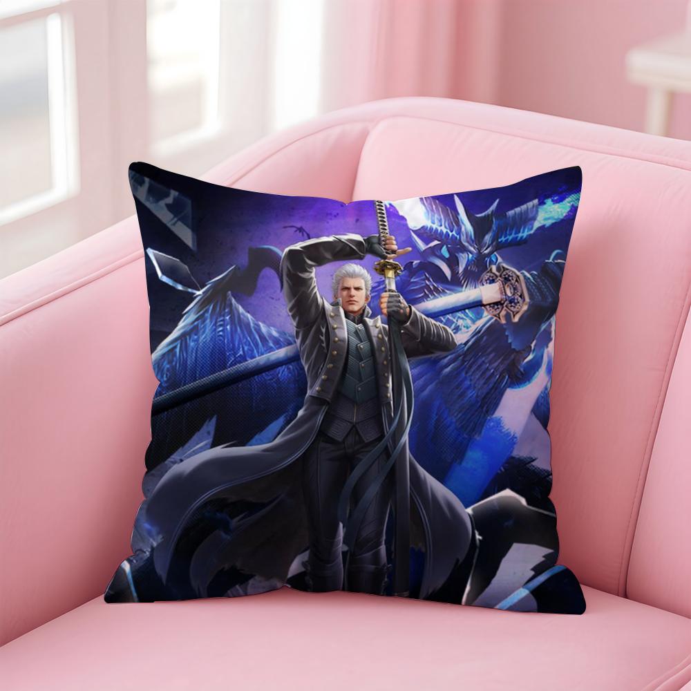 игра D-Devil May CryS Наволочка Удобная Двусторонняя Наволочка Идеально для Автомобиля Дивана Спальни и Других Мест 12x12Inch