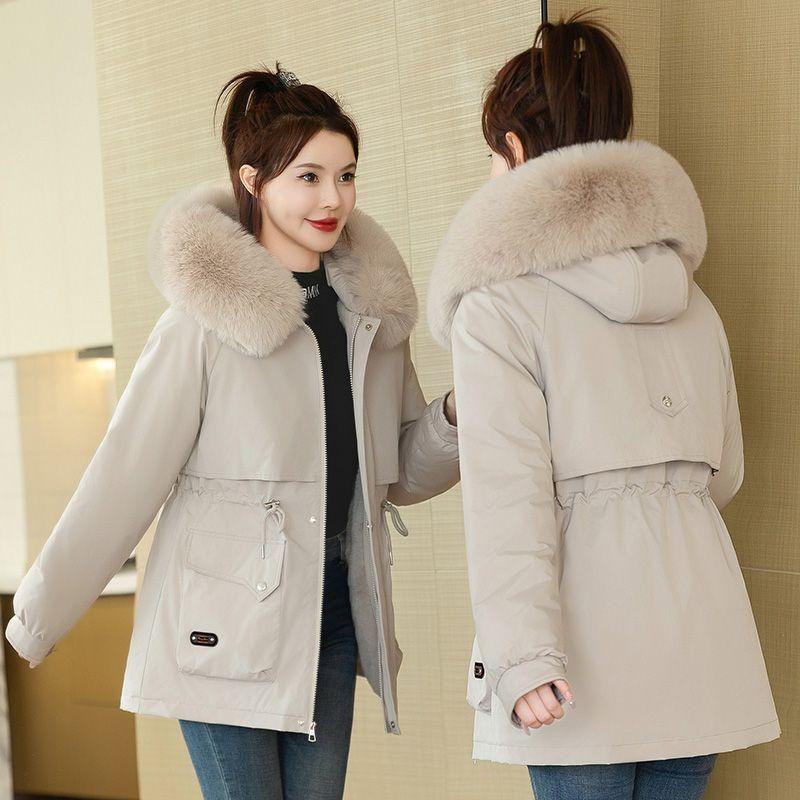 Fleece and Thicker Pie Overcome Women's Clothing Winter New Short Big Fur Collar Cotton-padded Coat
