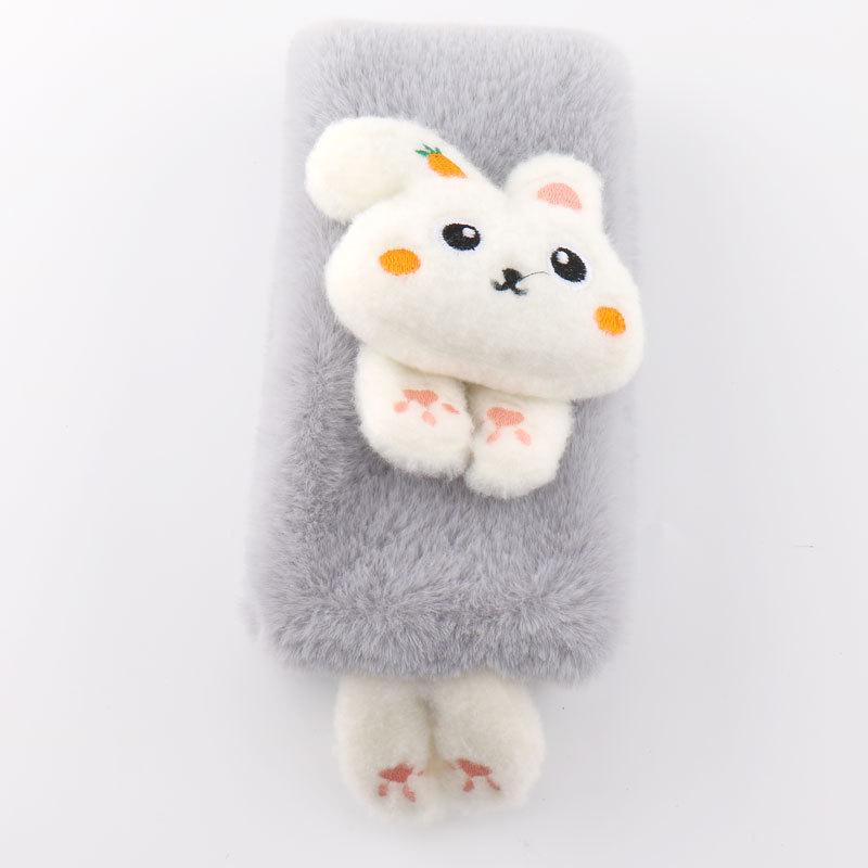 Korean Style Winter Plush Rabbit Scarf for Children: Cute, Thick, and Warm Neck Protector