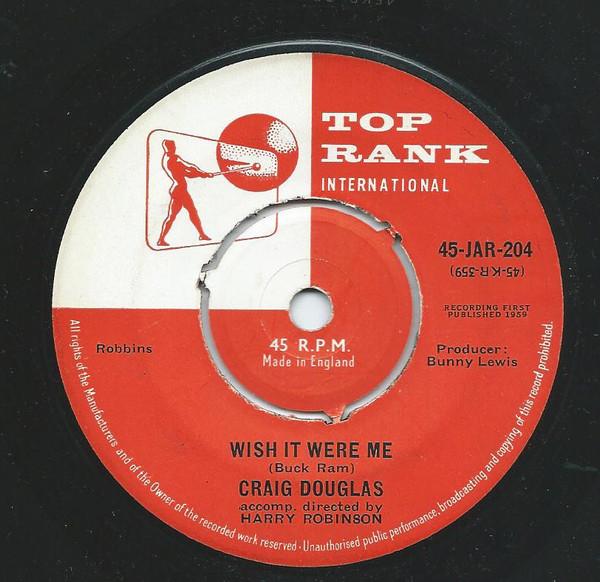 

7-дюймовая пластинка CRAIG DOUGLAS Wish It Were Me 45JAR204 Top Rank Intern 1959 UK Rock Б/у