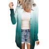 Women's Casual Fashion Floral Print Long Sleeve Mid-Length Cardigan Jacket