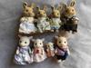 Non-Toxic Original Forest Animal Family 1:12 Dollhouse Furniture Mini Rabbit Bear Dog Cat Pets Dolls Figure Toy Dolls Kids Gifts