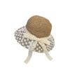 Seaside beach hat sun hat straw hat women's handwoven French lace small flower vacation big brim sun protection hat