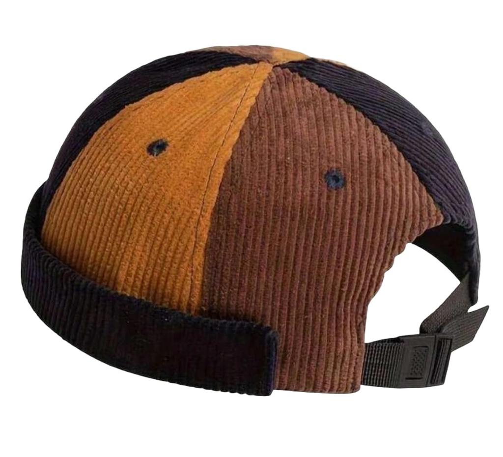 [sproutsy] Corduroy Roll Cap, Fisherman's Cap, Brimless, with Adjustable Buckle, Multicolor (JP, Number Size, 58.0 cm, Brown)