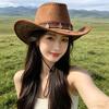 Vintage Ethnic Western Cowboy Hat Unisex Outdoor Sun Protection Travel Hat