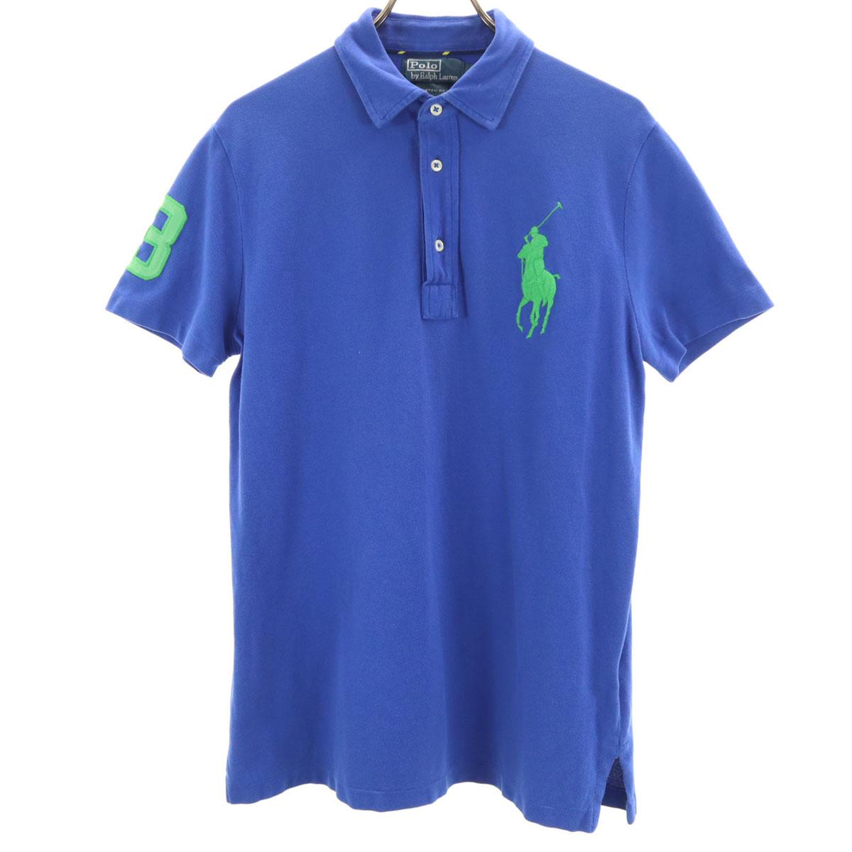 

Поло от Ralph Lauren Короткий рукав Поло с большим пони M Синий Палевый Мужское Б/У