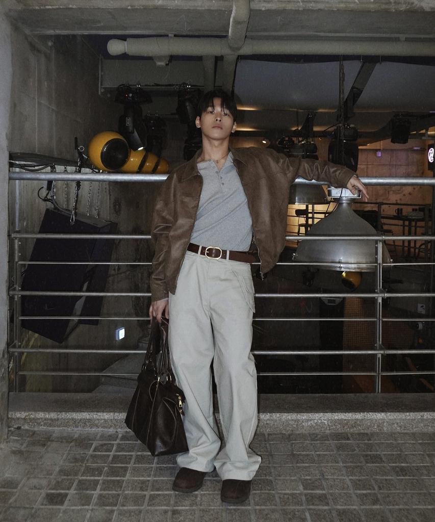 PLACESTUDIOMAN Multi-Side Pocket Wrap Design Cut Wide Cotton Pants_3 Colors