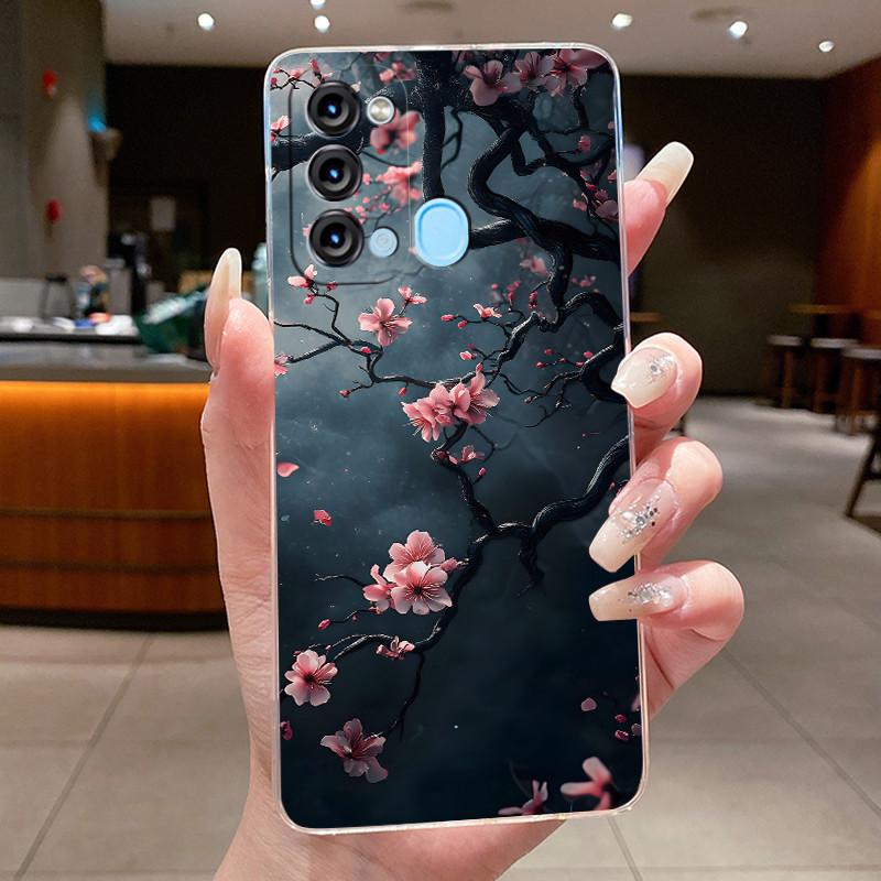 

For ITEL Vision 3 Phone Case ITEL S17 S661W Case Clear Aesthetic Luxury Fashion Flowers Butterfly Soft TPU Silicone Back Cover Itel Vision 3