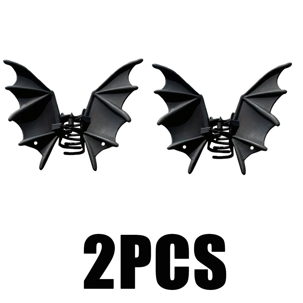 1/2/3 Stück Halloween Legierung Tier Fledermaus Haarspangen Schwarz Gothic Punk Stil Für Frauen Weihnachtsfeiern Haarspange Party Kopfschmuck
