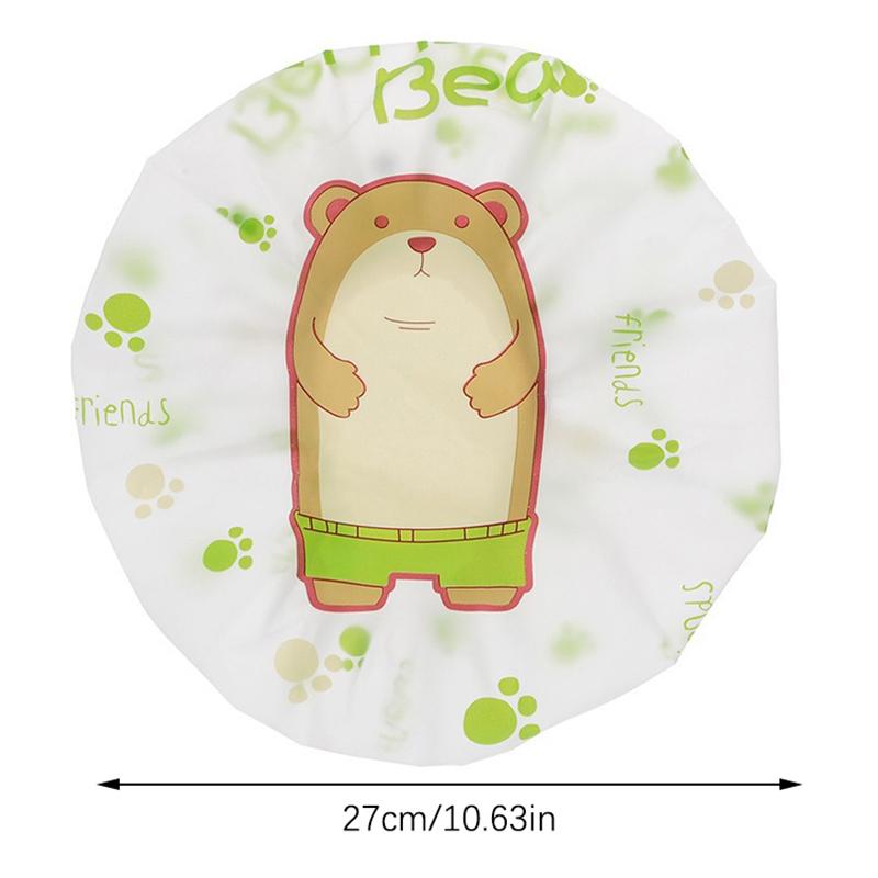 1Pcs Cute Cartoon Bath Hat Thickened Waterproof And Oil Fume Cap Shower Cap Bathroom Accessories Spa Hair Salon Supplies