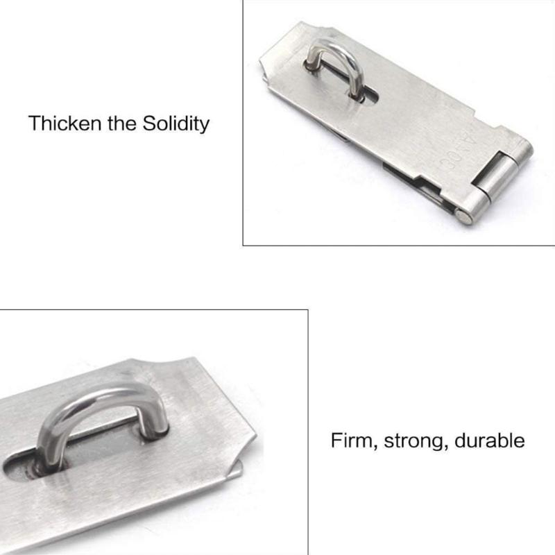 2 set Stainless Steel Shed Lock Hasp Long lasting Durability Door Padlock Hasp