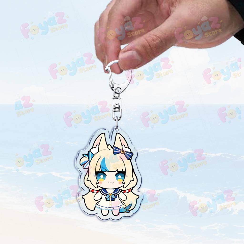 Cute Cartoon Sameko Saba Keychain Llavero Accessories Bag Cute Animal Kawaii Farming Charm Women's Keyrings Fans Gift