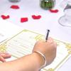 Lesnala 25Pcs Marriage Certificates with Gold Foil Edges Blank Thick Paper for Wedding Ceremony Official Newly Weds Expecting Proposals Supplies 11 X