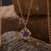 Inel de comoară natural colorat High Sense Light Luxury placat cu argint sterling S925 aurit 18K Inel pentru degetul arătător Bijuterii de nișă Femei