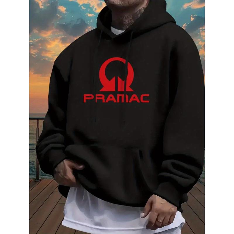 Warm Pullover Hoodie Sweatshirt, Loose Fit, Polyester Casual Hooded Sweatshirt S