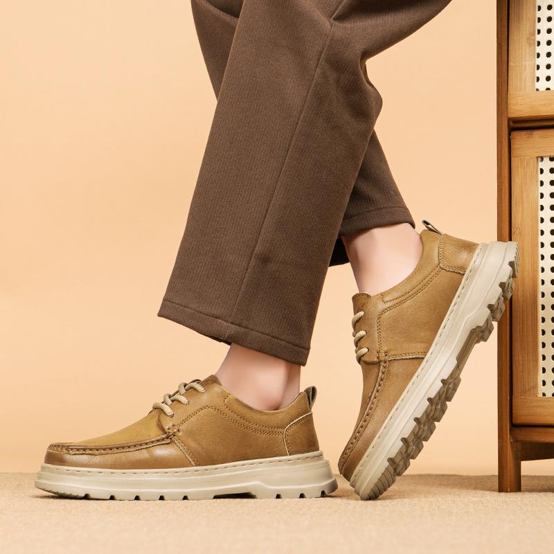 Thick Soled Casual Men's Board Shoes Minimalist Luxury Retro Style Daily Versatile Outdoor Youth High Quality Comfortable Shoes