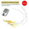 20pcs / Bag Clip Electrode Lead Wires Cable for TENS Unit Physiotherapy Machine Yellow