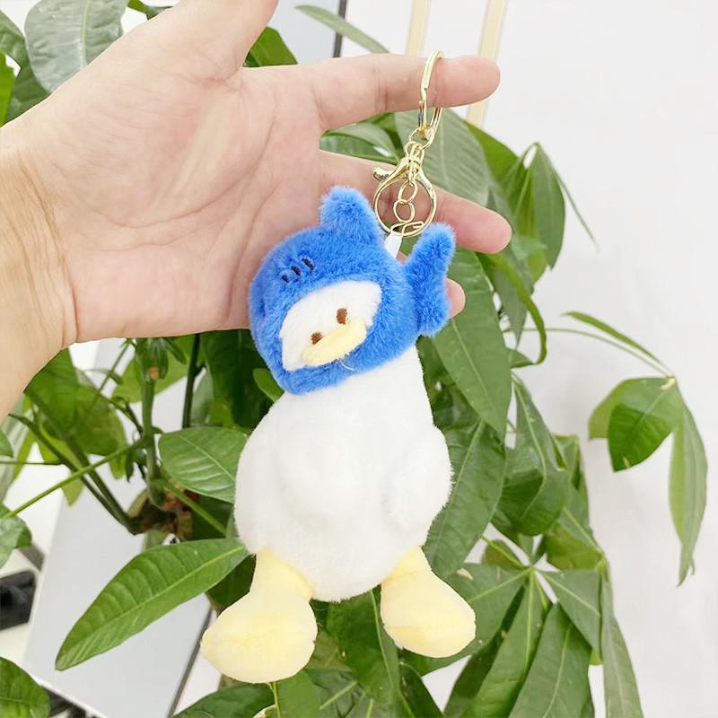 Plush Short Unique Duck Toy Keychain Adorable Cartoon Animal Doll Gift For All Ages