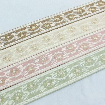 1 M Cotton Embroidered Lace Fabric Trim DIY Curtain Sewing Handmade Craft Ribbon Materials