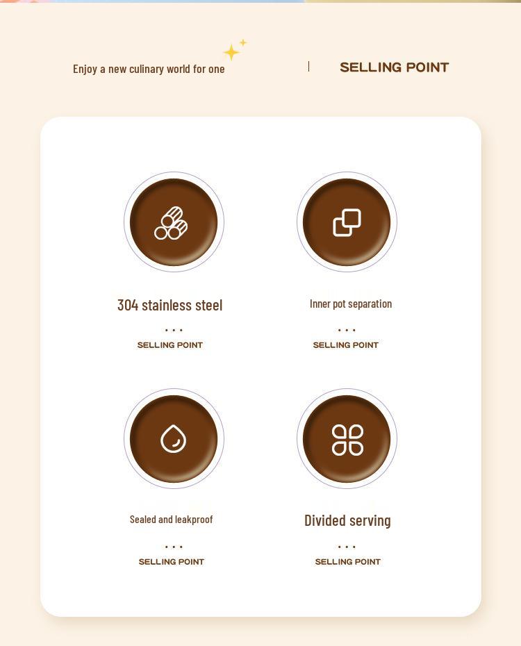 304 Stainless Steel Bento Lunch Box for Students and Office Workers - Microwave Safe and Leakproof