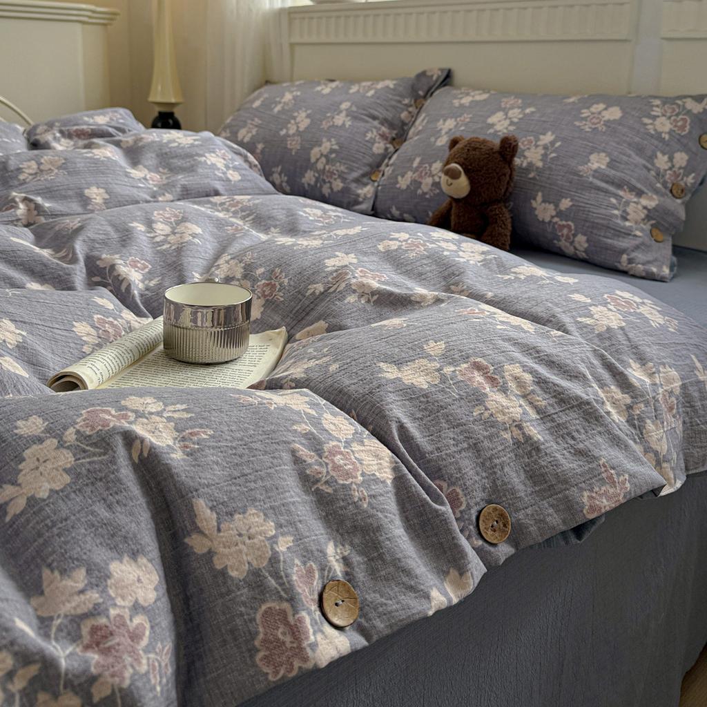 Green Floral Bedding Set Vintage Duvet Cover Set With Pillowcases Single Twin Double Sheet Bed Home Decor Bed Linen Set For Home
