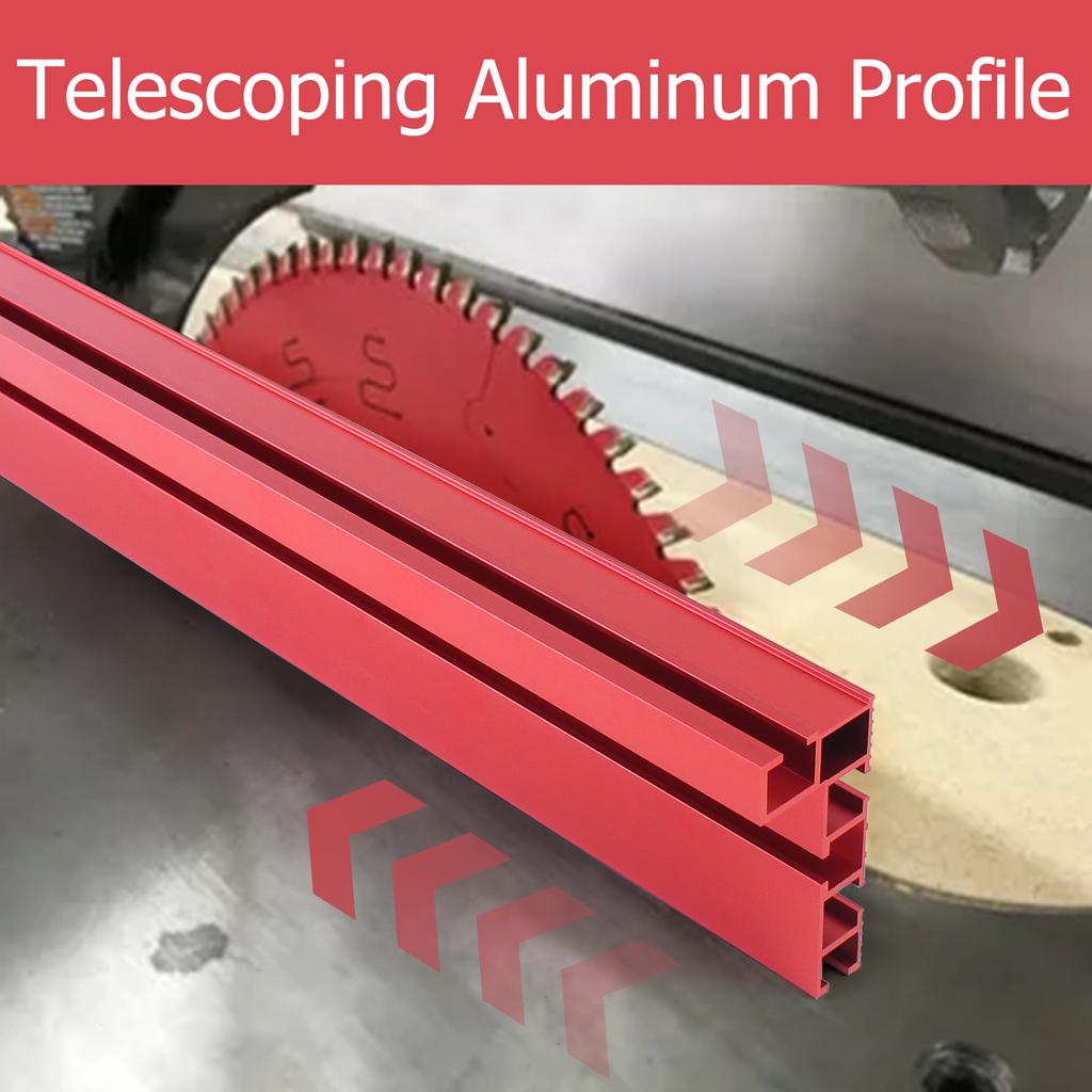 1Set 80cm Splicing Fence with Connecting Strips, Router Table Fence Aluminum T-Track Table Saw Profile Fence Woodworking Fence