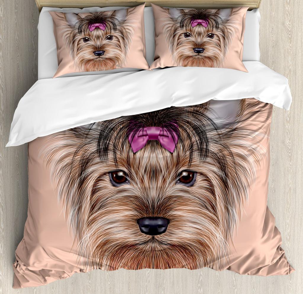 Pomeranian Dog King Queen Duvet Cover Puppy Bedding Set For Teens Adults Pet Animal Colorful Sky 2/3pcs Polyester Quilt Cover